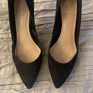 Designer pumps, 3.5 inch heel